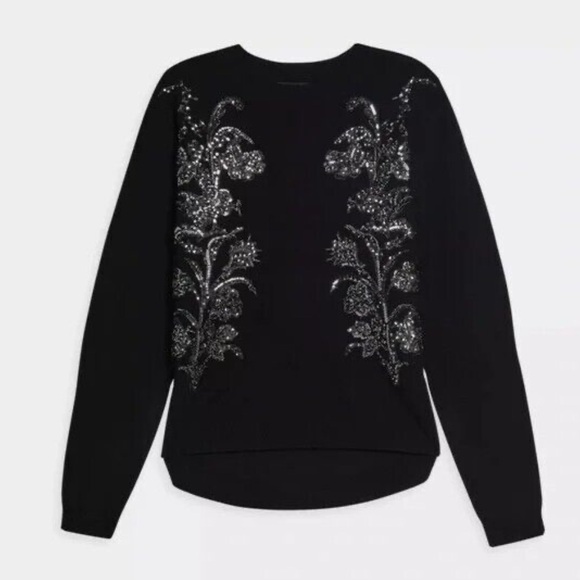 Ted Baker Black Embellished Sequin Sweater - Picture 2 of 16